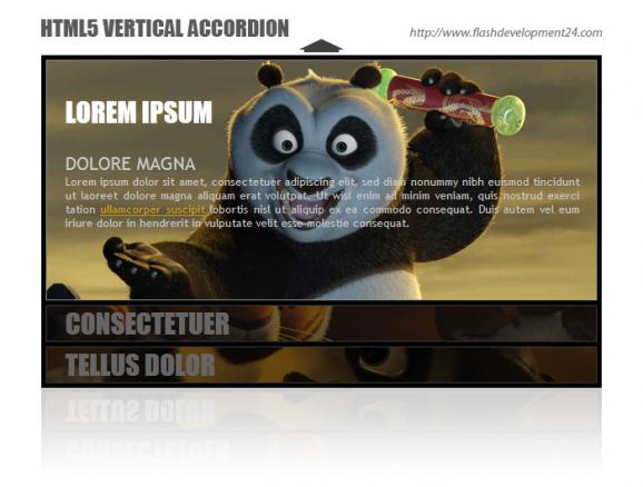 HTML5 Vertical Accordion DW Extension screenshot