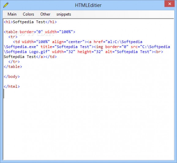 HTMLEditier screenshot