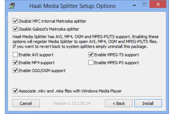 Haali Media Splitter screenshot