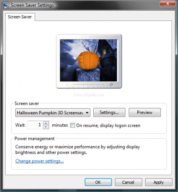 Halloween Pumpkin 3D Screensaver screenshot
