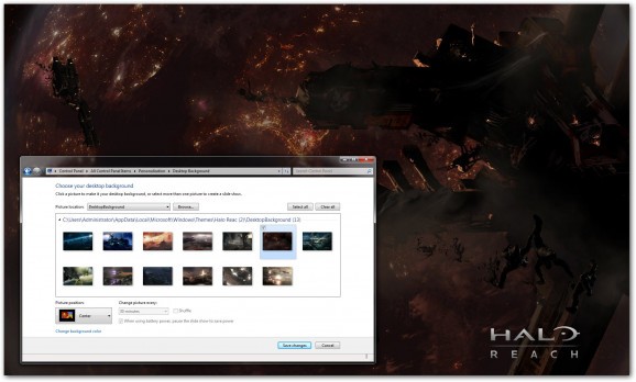 Halo Reach: Art Inspiration Windows 7 Theme screenshot