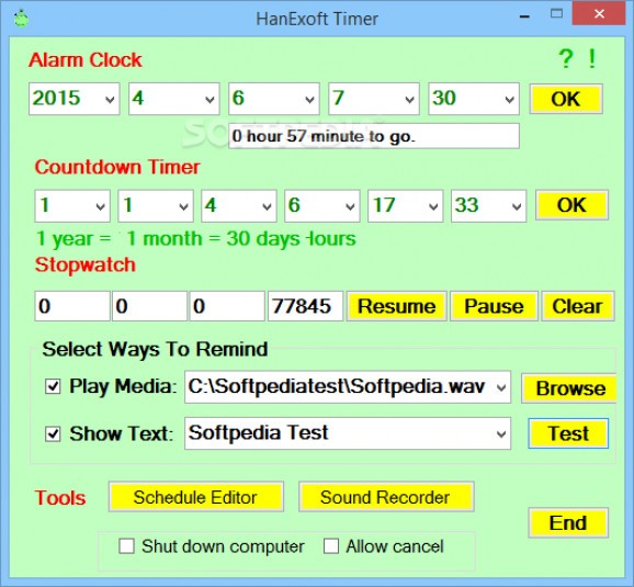 HanExoft Timer screenshot