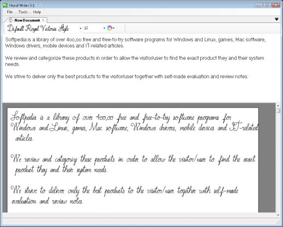 HandWriter screenshot