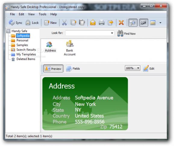 Handy Safe Desktop Professional screenshot