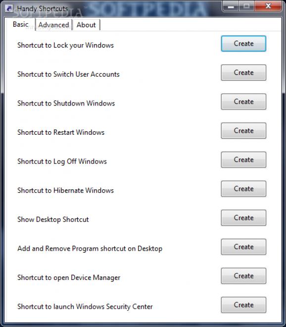 Handy Shortcuts screenshot