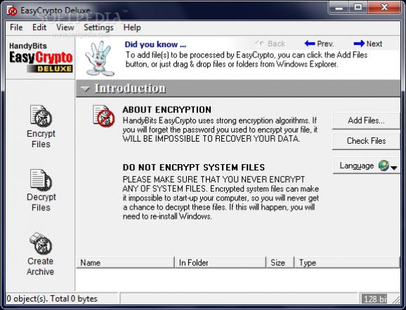 HandyBits EasyCrypto Deluxe screenshot