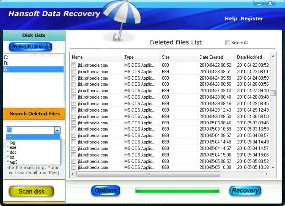 Hansoft Data Recovery screenshot