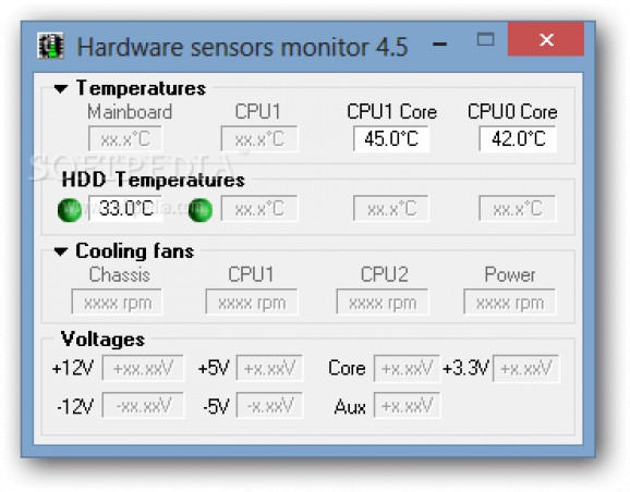 Hardware Sensors Monitor screenshot