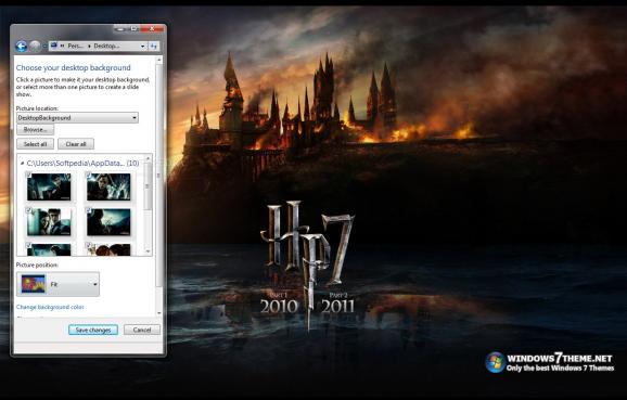 Harry Potter 7 Windows 7 Theme screenshot
