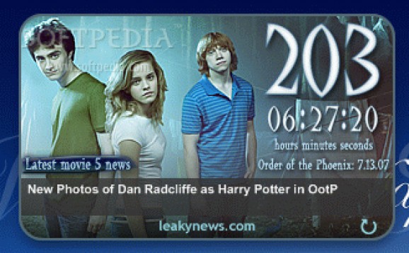 Harry Potter and the Order of the Phoenix Countdown and News Reader screenshot