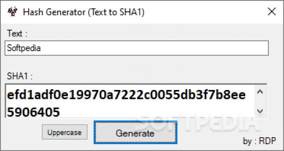 Hash Generator (Text to SHA1) screenshot