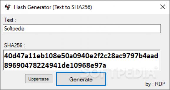 Hash Generator (Text to SHA256) screenshot