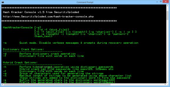 Hash Kracker Console screenshot