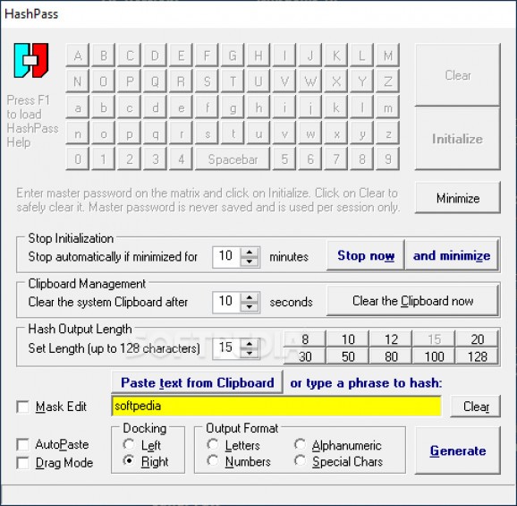 HashPass screenshot