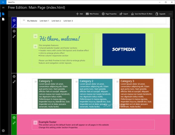 Hazel Website Designer screenshot