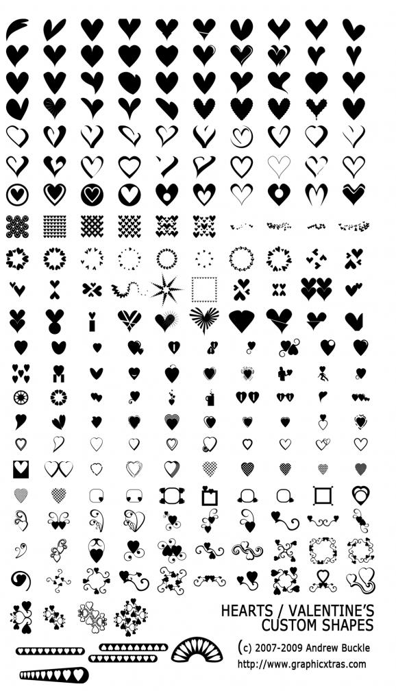 Hearts Valentines Custom Shapes screenshot
