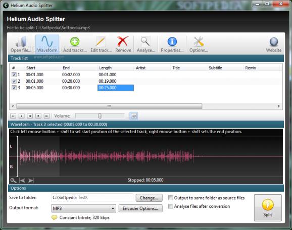 Helium Audio Splitter screenshot