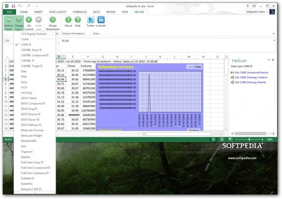 Helium for Excel Community Edition screenshot