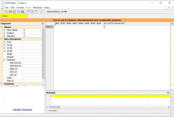 MiTeC Hexadecimal Editor screenshot