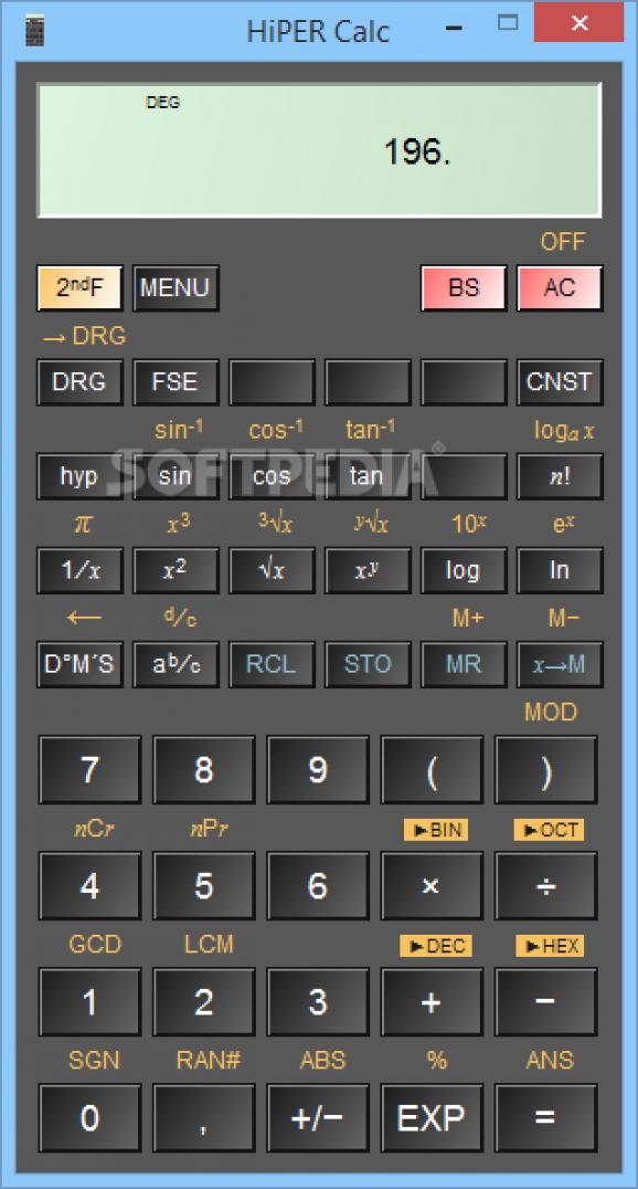 HiPER Calc screenshot