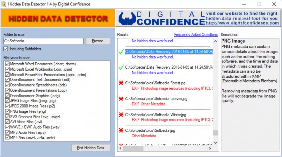 Hidden Data Detector screenshot
