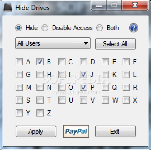 Hide Drives screenshot