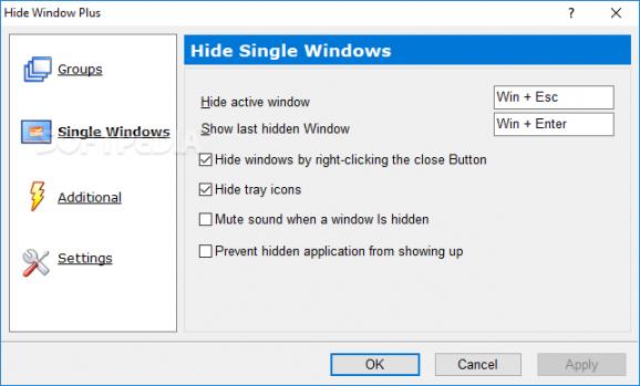 Hide Window Plus screenshot