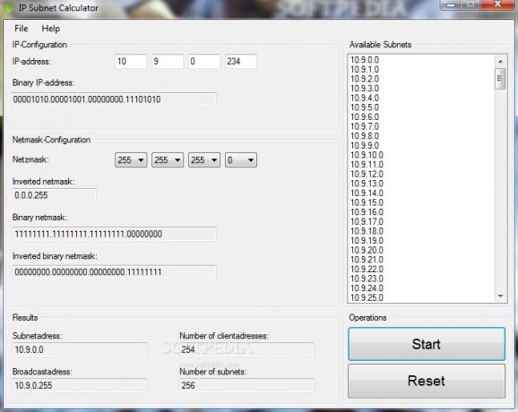 IP Subnet Calculator screenshot