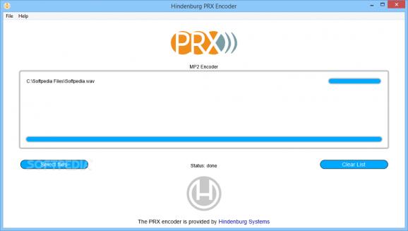 Hindenburg PRX Encoder screenshot