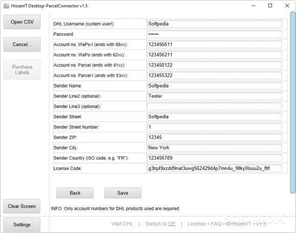HissenIT Desktop-ParcelConnector screenshot