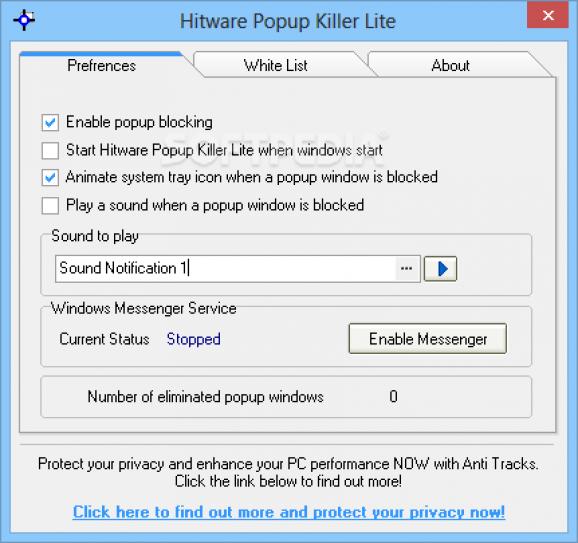 Hitware Popup Killer Lite screenshot