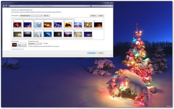 Holiday Lights Windows 7 Theme screenshot