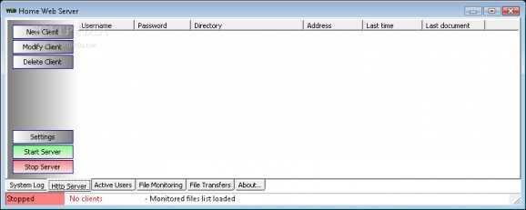 Home Web Server screenshot