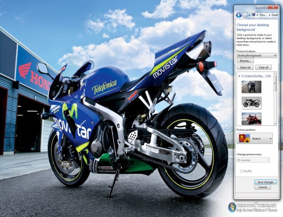 Honda CBR Windows 7 Theme screenshot