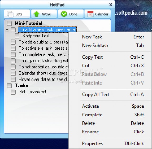 HotPad screenshot