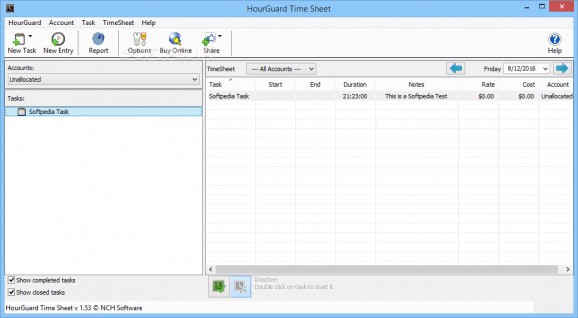 HourGuard Timesheet and Employee Productivity Tracking Software screenshot