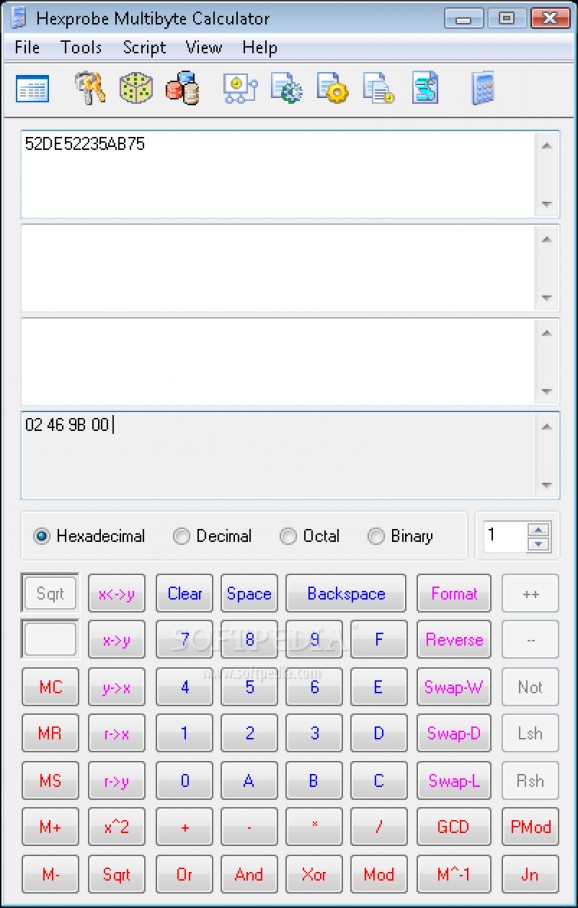 Hpmbcalc Hex Calculator screenshot