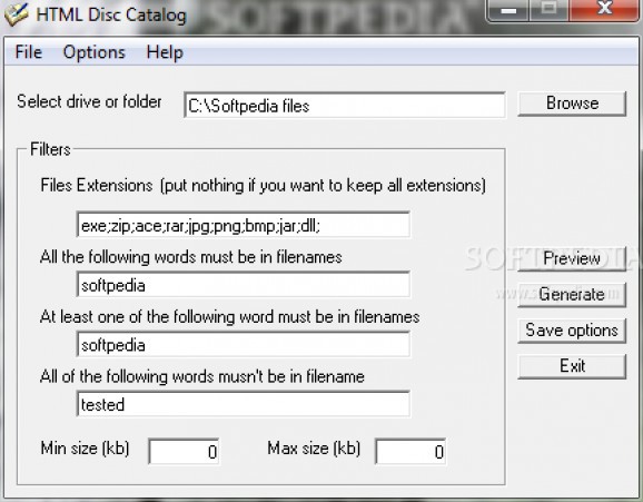 Html Disk Catalog screenshot