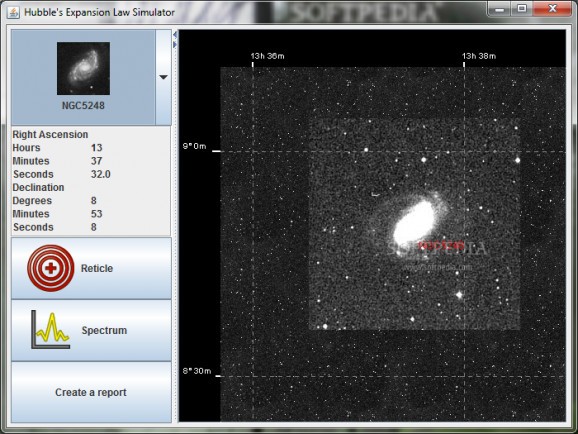 Hubble's Law screenshot