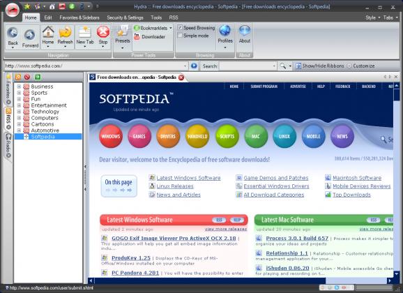 Hydra Browser screenshot