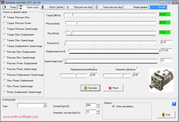 Hydraulic Calculator SC3 screenshot