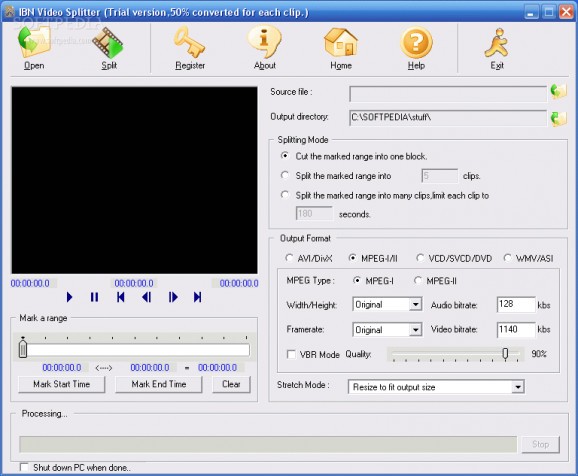 IBN Video Splitter screenshot
