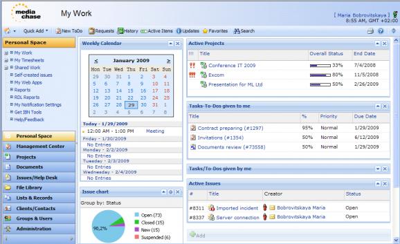 IBN Web Project Management Software screenshot