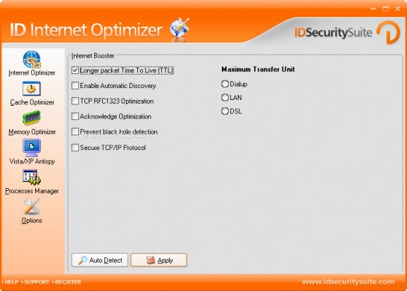 ID Internet Optimizer screenshot