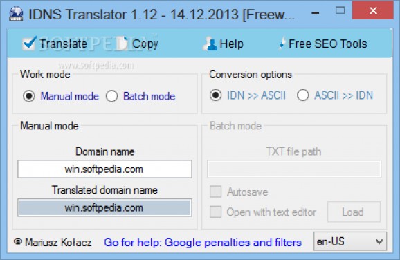 IDNS Translator screenshot