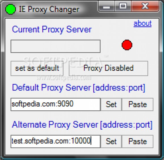 IE Proxy Changer screenshot