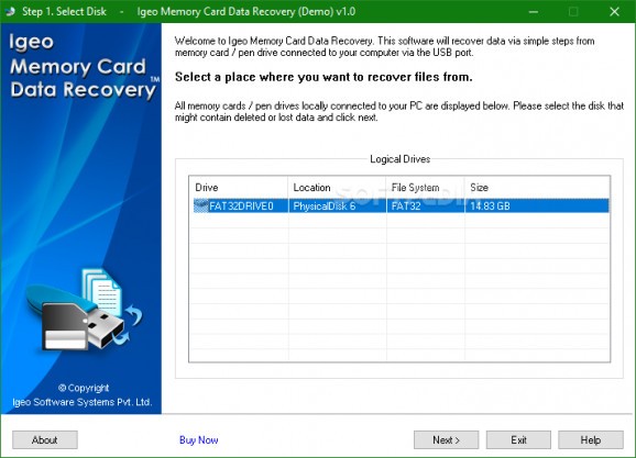 Igeo Memory Card Data Recovery screenshot