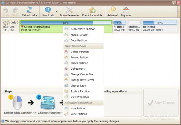 IM-Magic Partition Resizer Server Edition screenshot