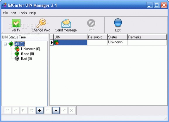 IMCaster UIN Manager screenshot