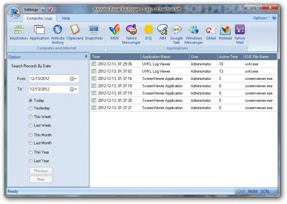 IMonitor Power Keylogger (formerly Power Keylogger For Home) screenshot